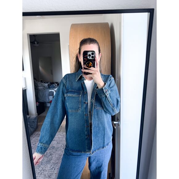 Zara Tops - Zara Blue Denim Shirt Jacket